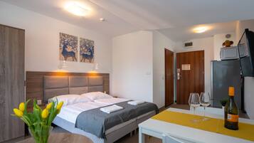 Studiosuite | Allergikerbettwaren, kostenloses WLAN, Bettwäsche