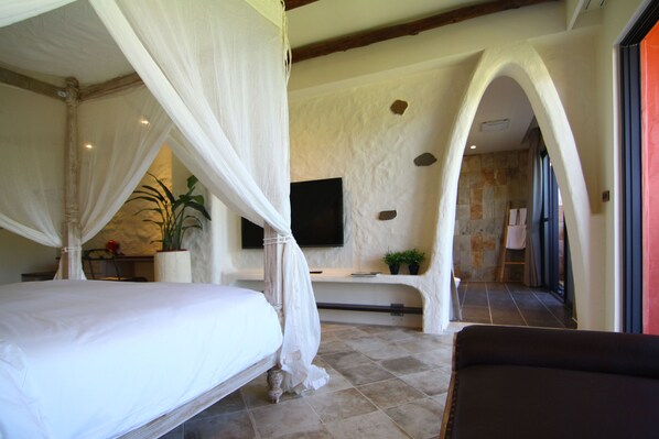 双人房, 1 张特大床 | 高档床上用品、羽绒被、免费 WiFi、床单