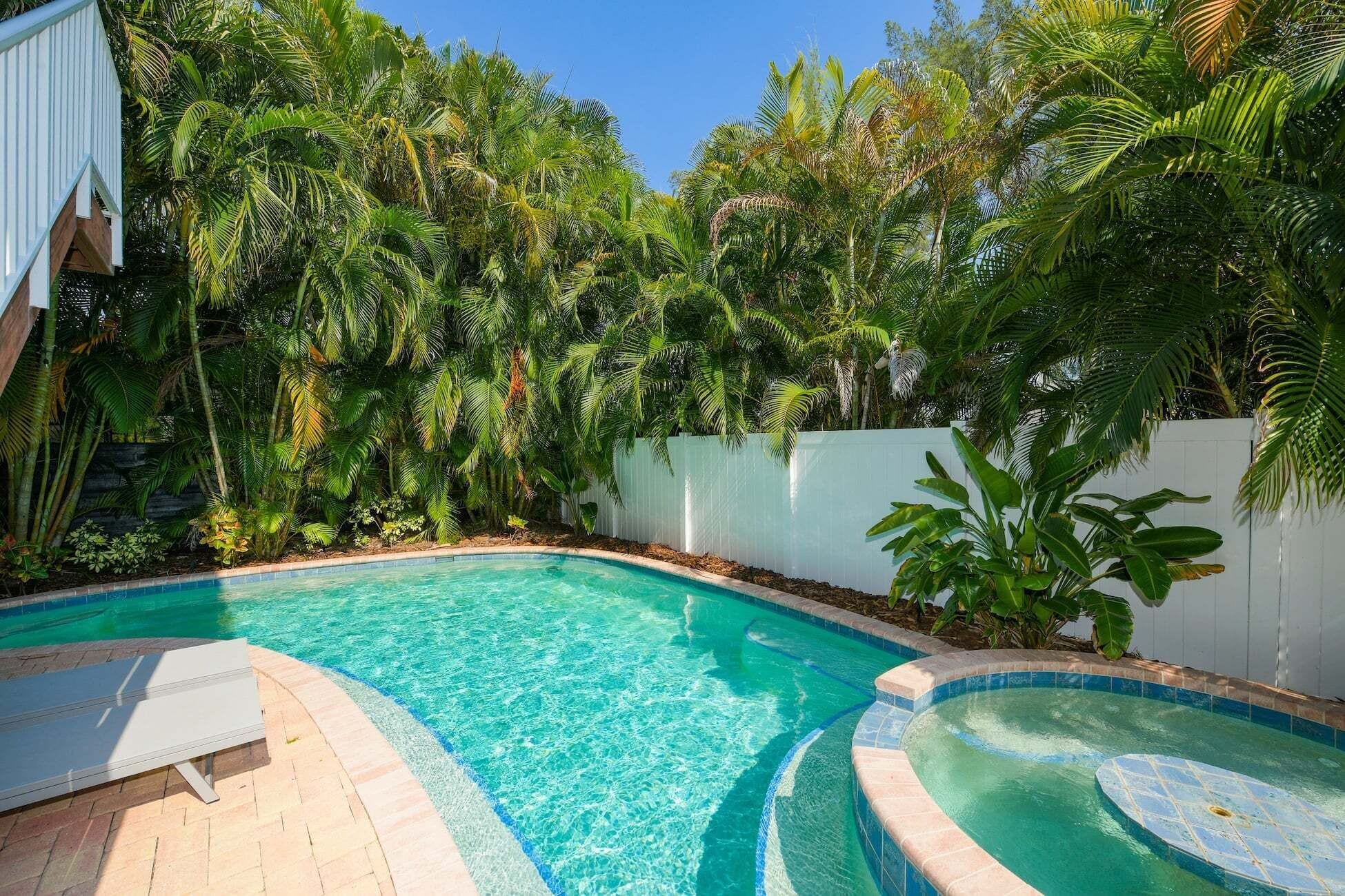 A heated pool
