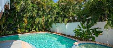 A heated pool