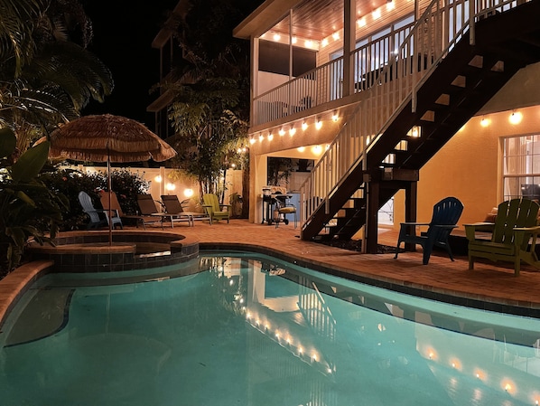 A heated pool