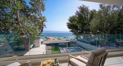 Luxury Beachfront Villa Erce with heated pool