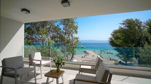 Terrace/patio - Beachfront Villa Erce with 40sqm heated pool (Duce)