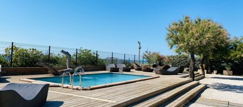 Beachfront villa with pool