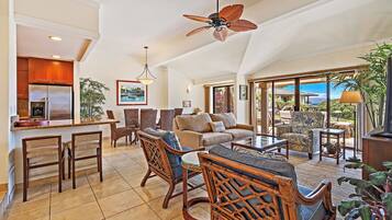 TV, DVD player, books