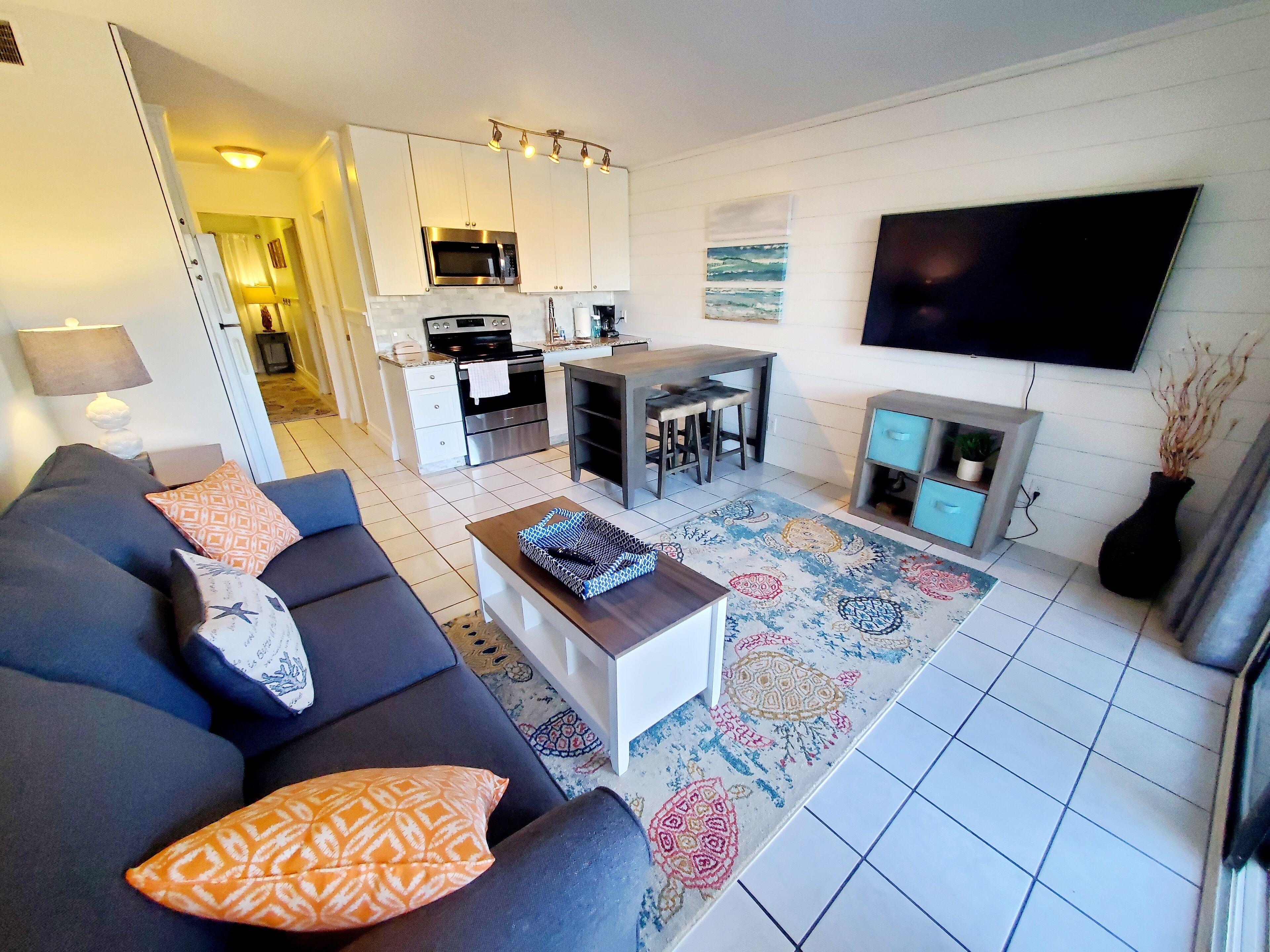 Oceanfront, 50 yards from the beach and even less to the pool. Newly Renovated