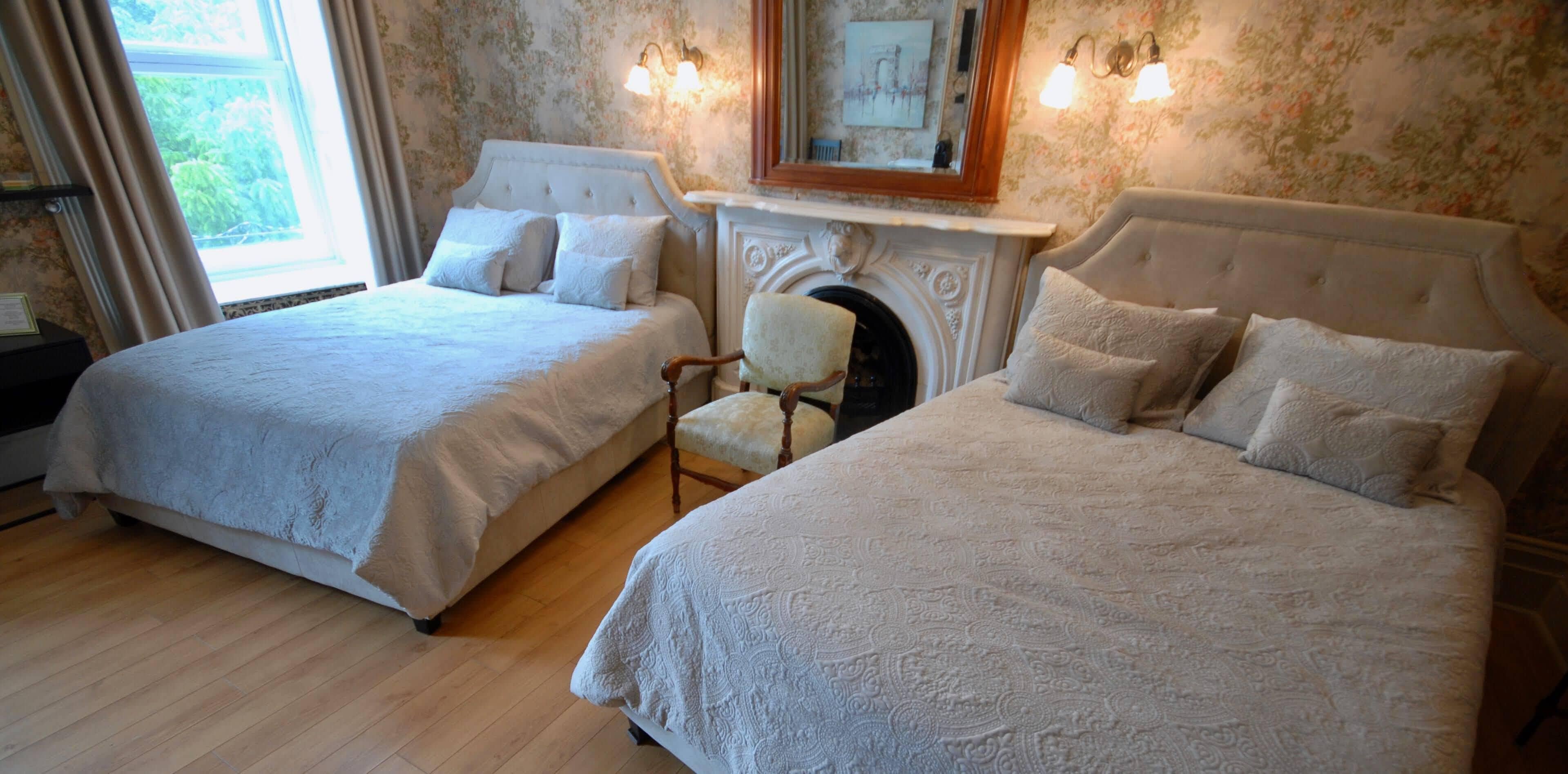 superior double room, 2 queen beds, non smoking, private bathroom | 1 bedroom, iron/ironing board, free wifi, bed sheets