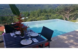Outdoor pool, a heated pool - Modern House with Heated Pool and Great Views (Chame, Sora)