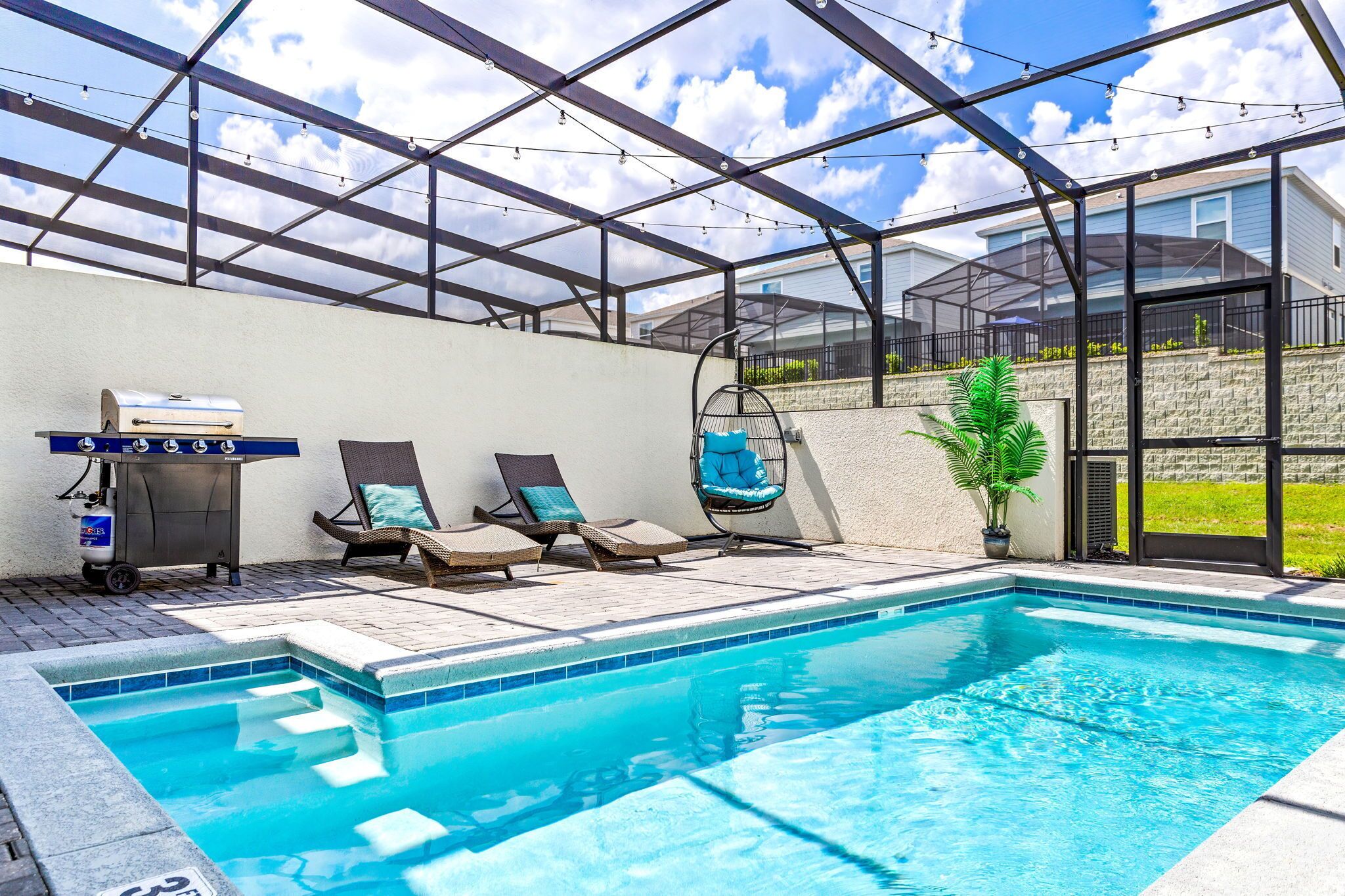 Piscine extérieure, piscine chauffée
