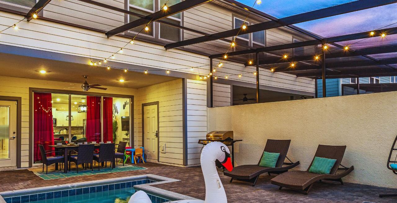 Piscina externa, piscina aquecida