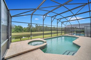 Outdoor pool, a heated pool