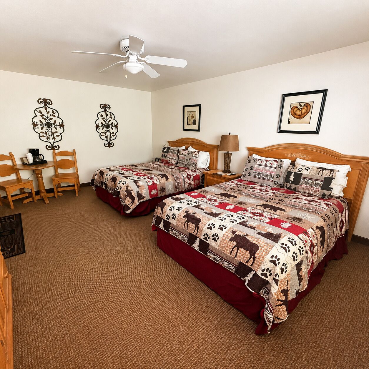 Room 203, The Peaks Room, 2 Queen Beds | In-room safe, soundproofing, free WiFi, bed sheets