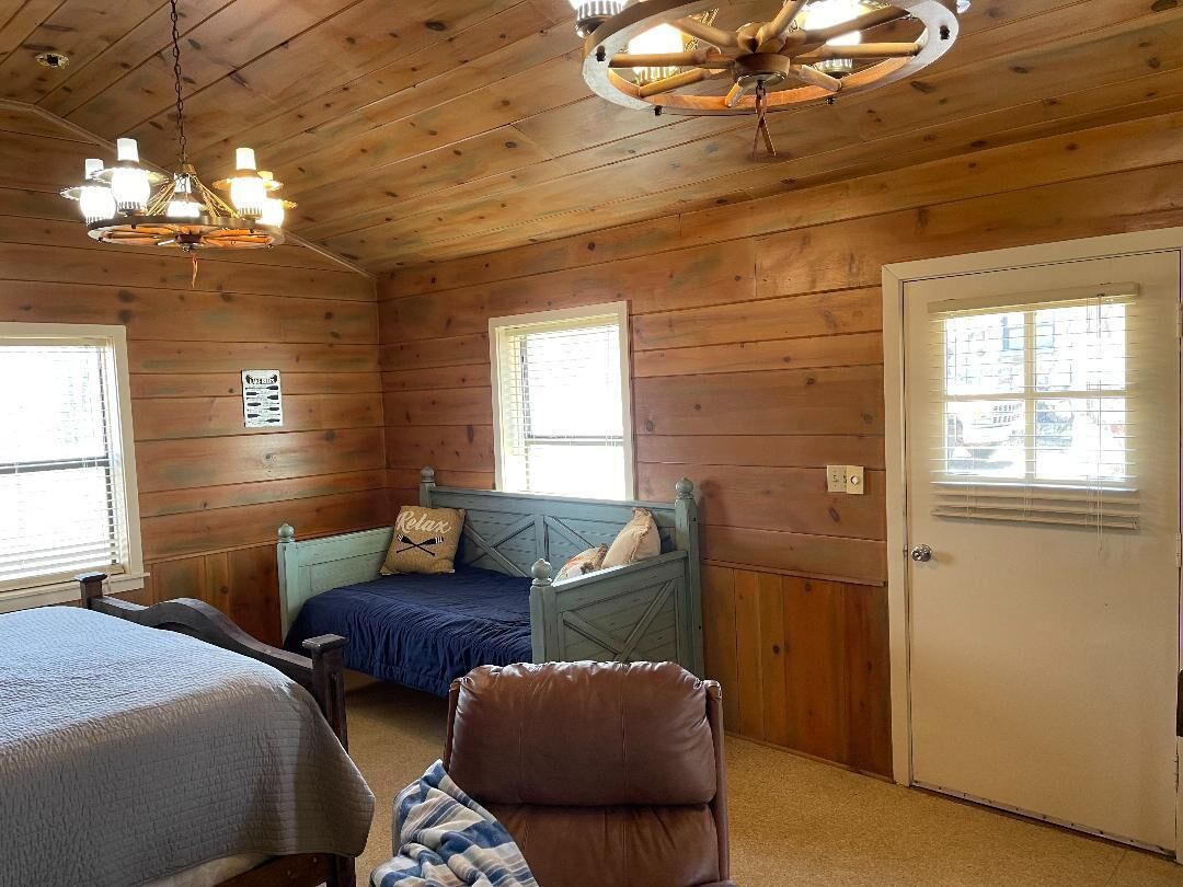 Cabin One on waterfront point across from Monkey Island at Stony Point Resort