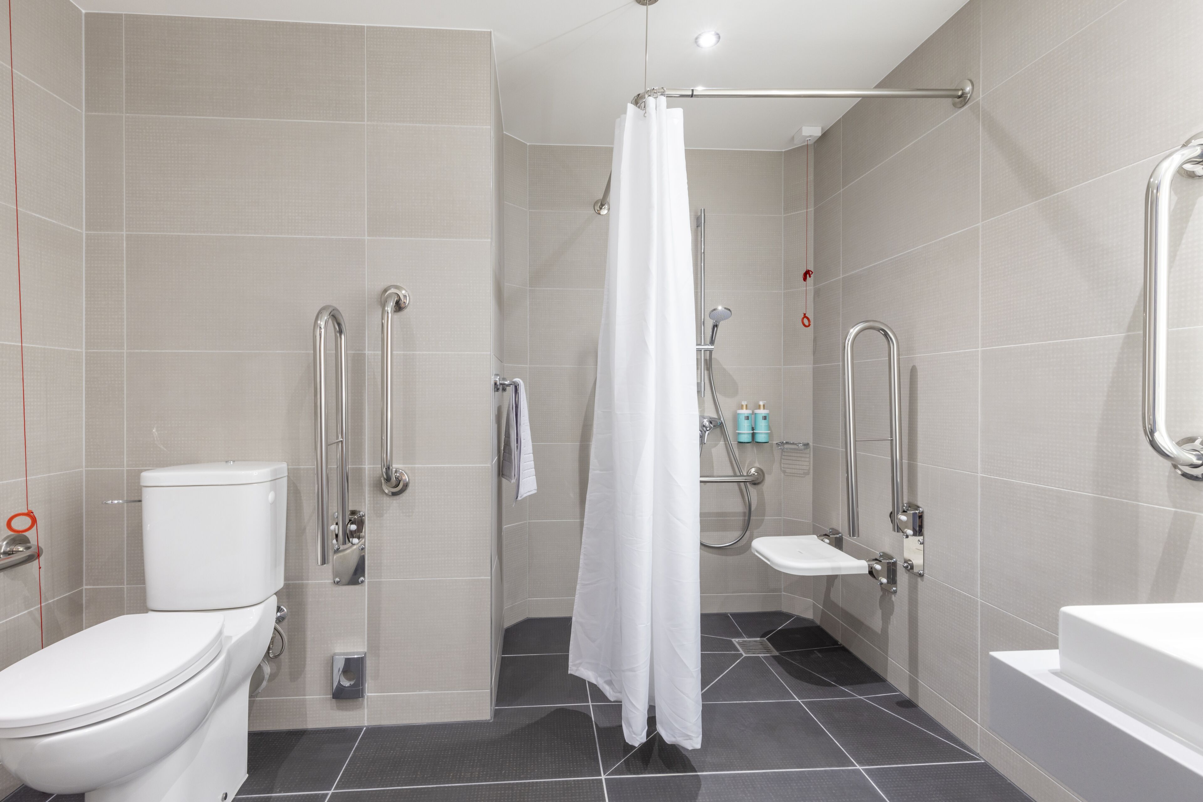 standard room, 1 king bed, accessible | bathroom | eco-friendly toiletries, hair dryer, towels, soap