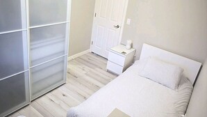 Desk, iron/ironing board, WiFi (free), bed sheets