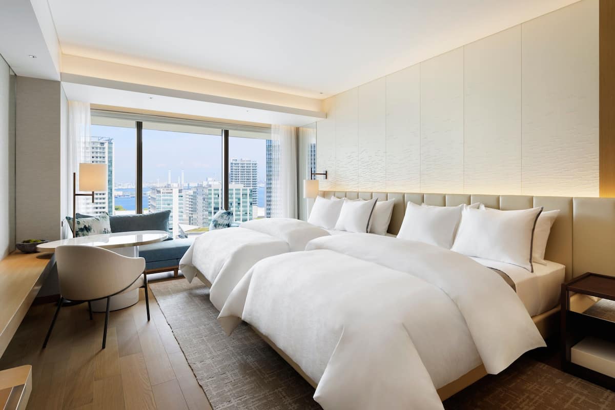 Bay Room, 2 Double Beds, Non Smoking (View) | Premium bedding, in-room safe, desk, laptop workspace