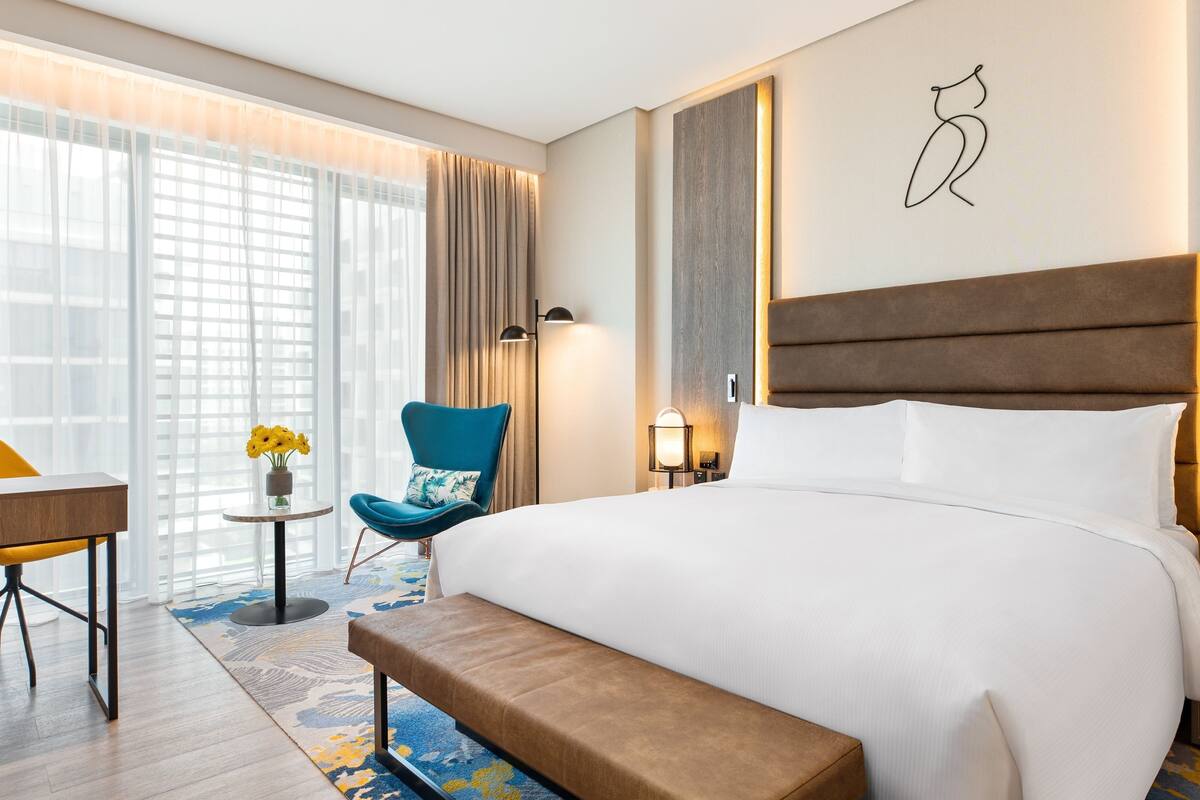 1 dormitorio y ropa de cama de alta calidad