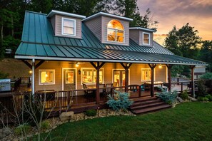 Exterior - Zen Mountain Villa • Fenced Yard • Hot Tub Retreat + Games + EV Charger (Cosby)