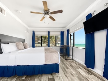 In-room safe, individually decorated, individually furnished at Neptune Oceanfront Rentals