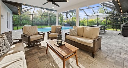 NEW Naples Modern Farmhouse w/Heated Pool, Sleep 10