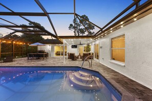 Outdoor pool, a heated pool - NEW Naples Modern Farmhouse w/Heated Pool, Sleep 10 (Naples)