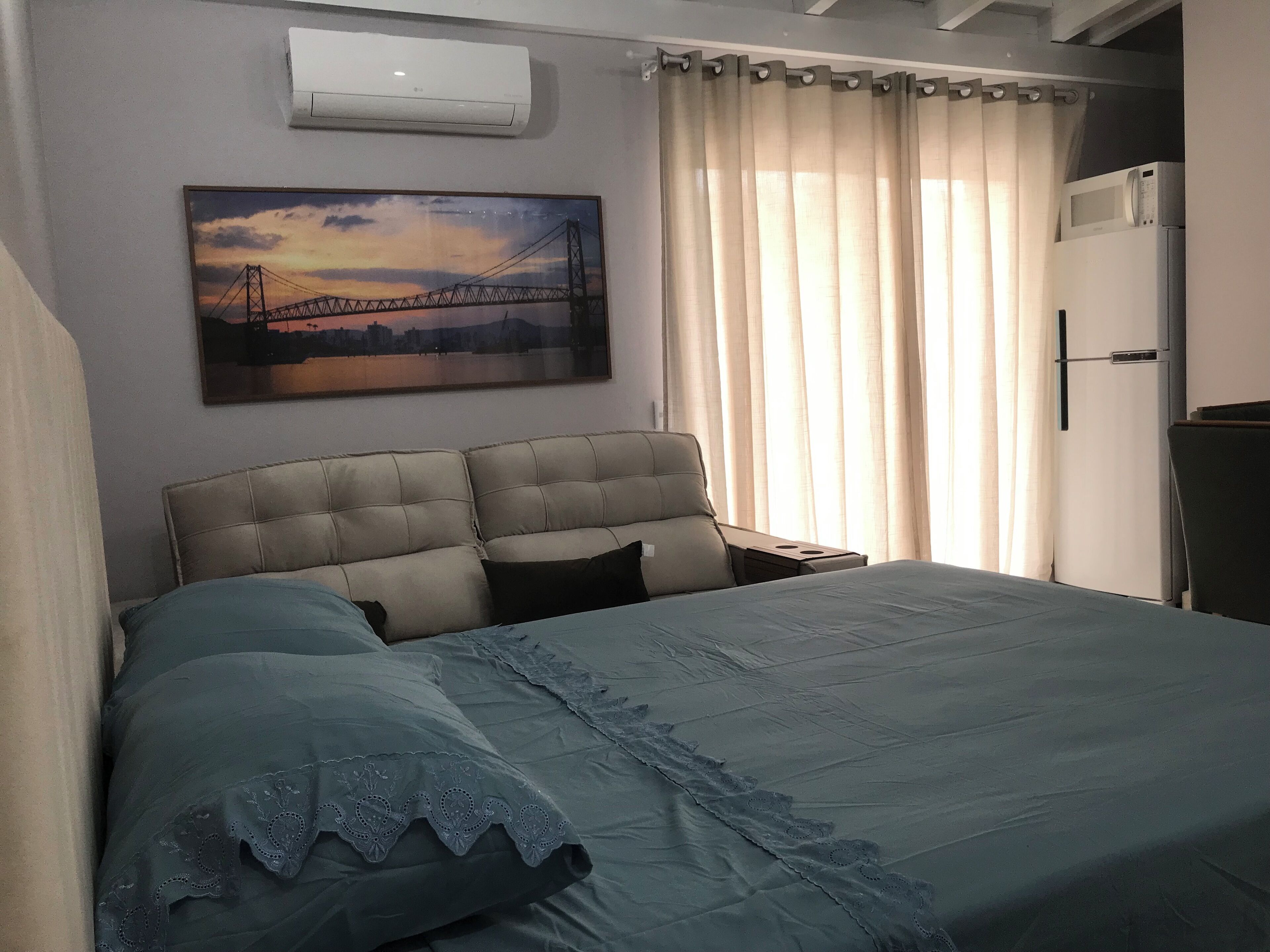 Panoramic Studio | Individually furnished, desk, laptop workspace, blackout curtains