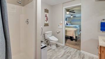 Hair dryer, towels