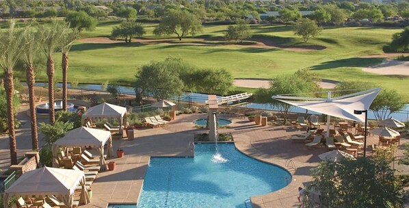Outdoor pool, a heated pool