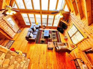 Smart TV, fireplace, DVD player