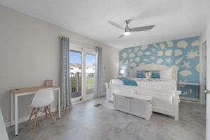 2 bedrooms, desk, iron/ironing board, travel crib