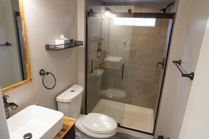 Shower, hair dryer, towels, soap - 2500 SF Remodeled Cottage on a Quiet Lake in the Woods (Rhinelander)