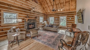 House, 3 Bedrooms | Living room - Mountain Serenity by Escape to Blue Ridge (Epworth)