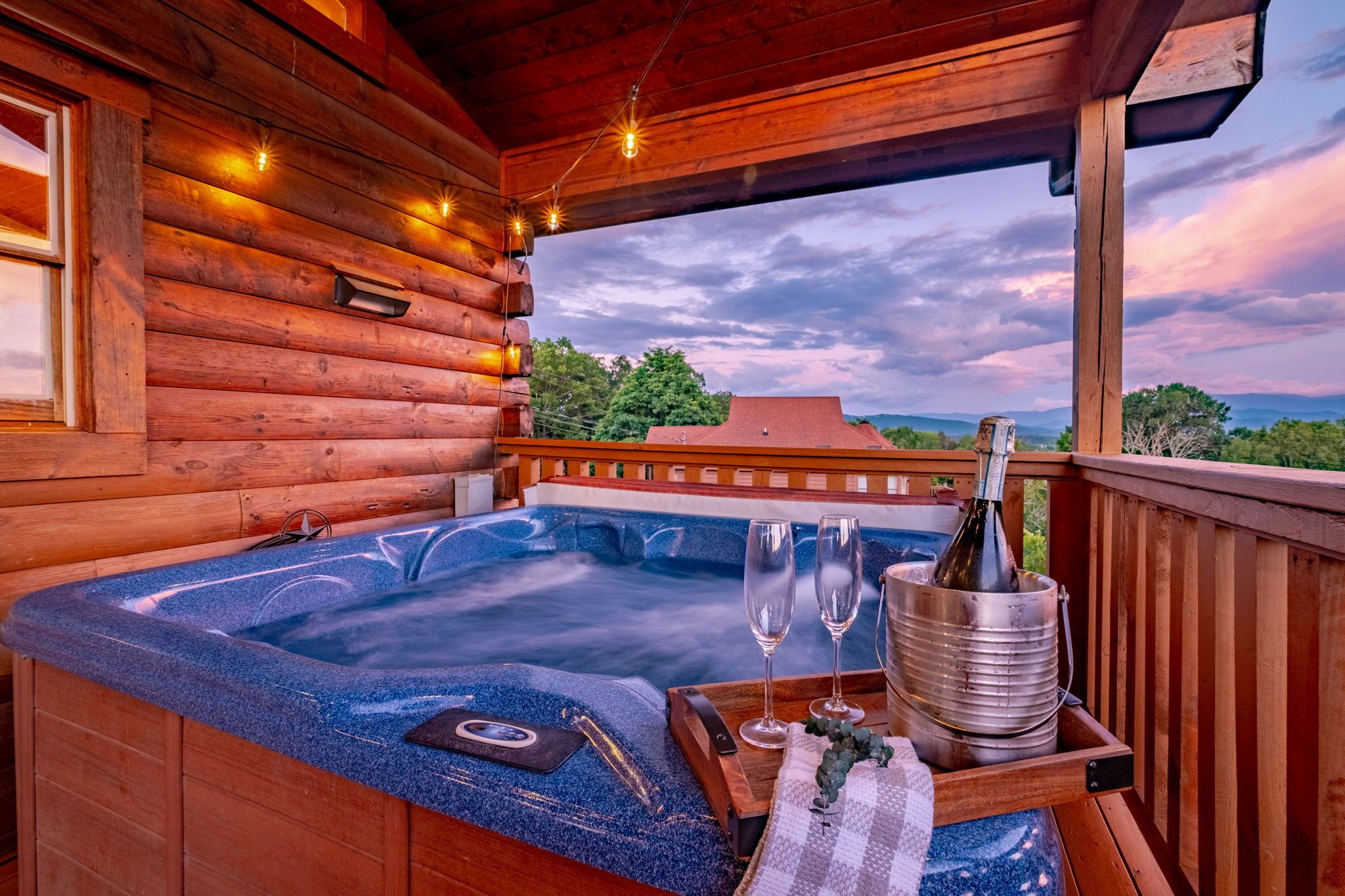 Outdoor spa tub