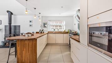 Fridge, microwave, dishwasher, high chair