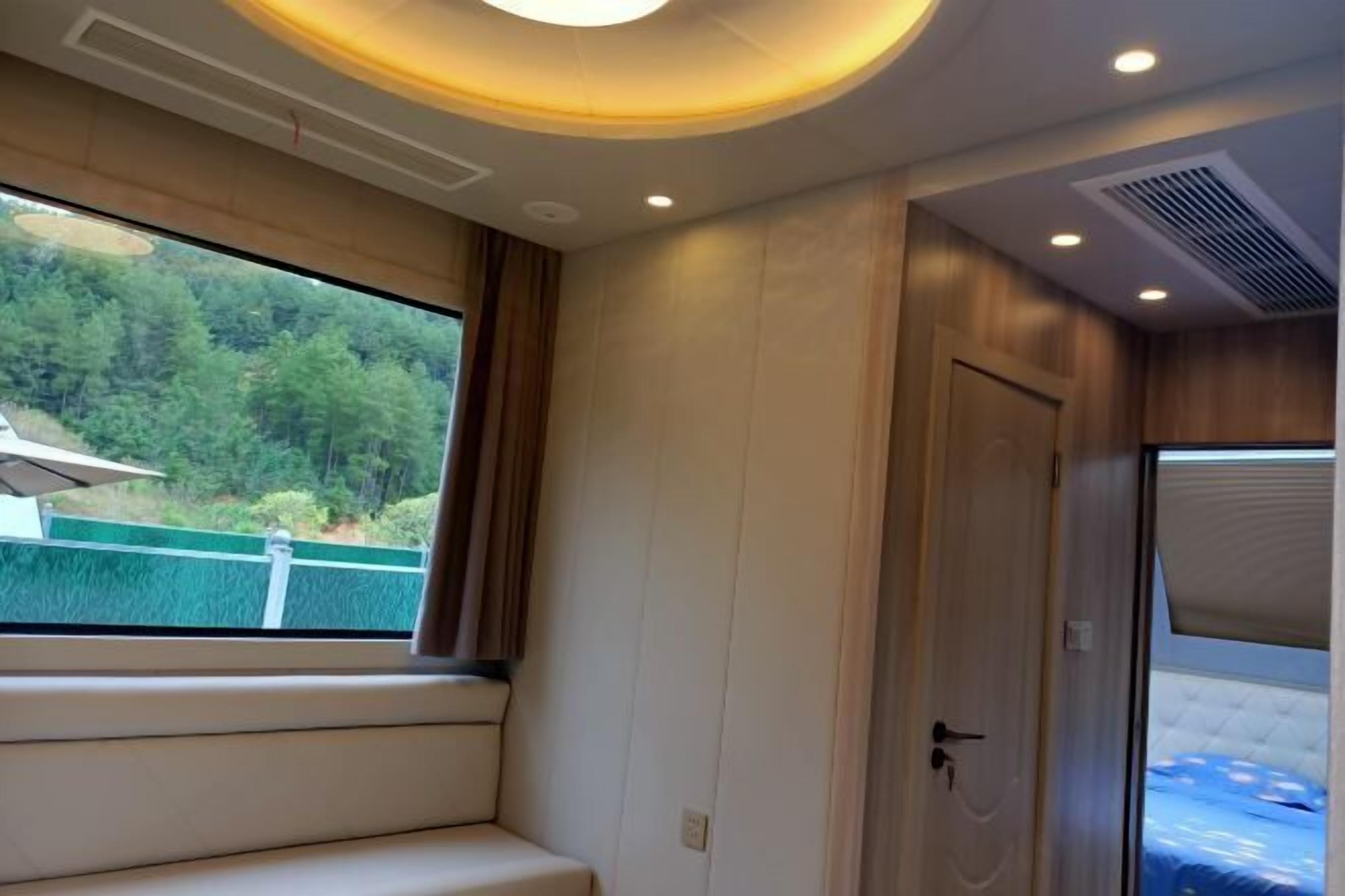 Desk, blackout drapes, rollaway beds, bed sheets