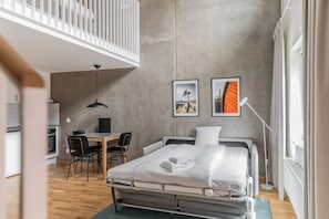 Studio Loft | Ferros/tábuas de passar roupa, Wi-Fi de cortesia, roupa de cama