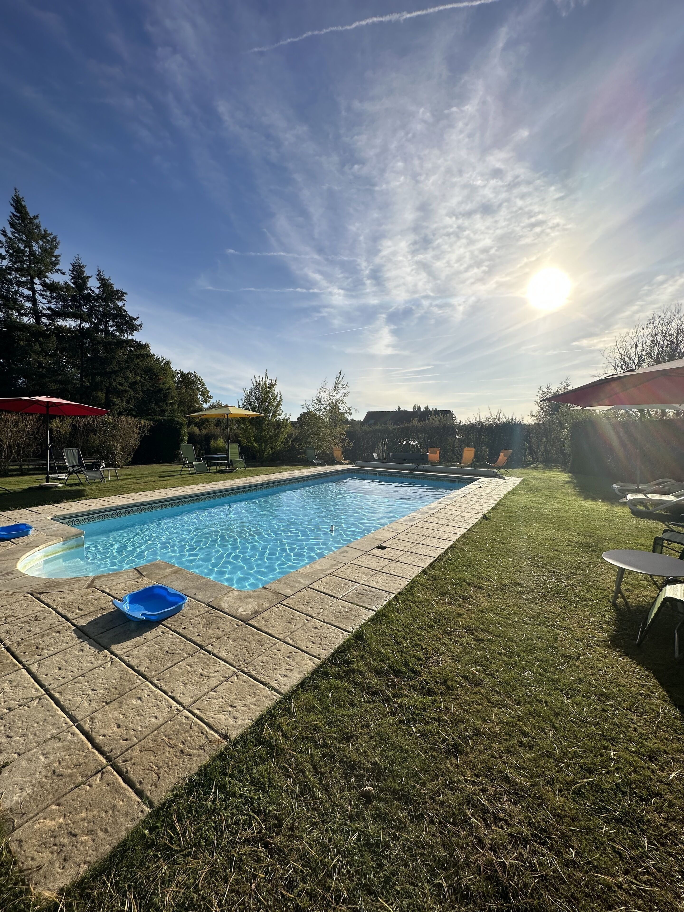 Piscine extérieure, piscine chauffée