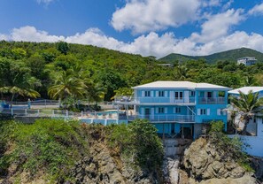 Exterior - Cliffside at Cane Bay - 3 bed/ 4 bath seaside home with private pool. (Cane Bay beach)