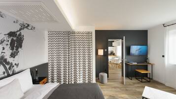 Comfort-Apartment | 1 Schlafzimmer, laptopgeeigneter Arbeitsplatz, kostenloses WLAN