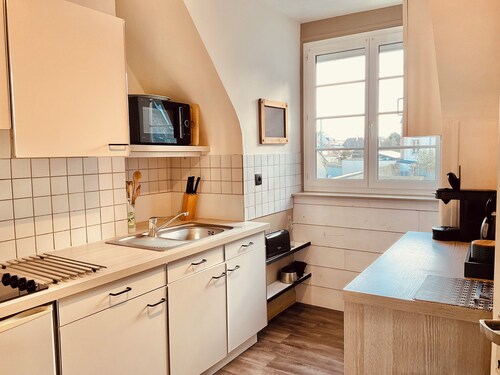 Apartment with harbour and sea views