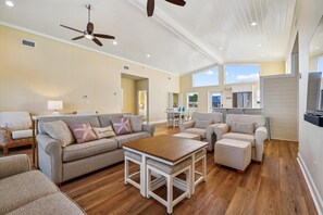 Télévision, cheminée, lecteur de DVD