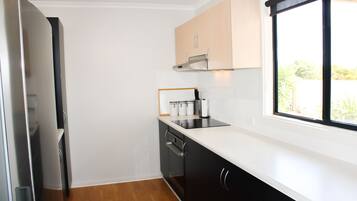 Fridge, microwave, dishwasher, toaster