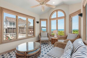 TV, fireplace, DVD player, foosball