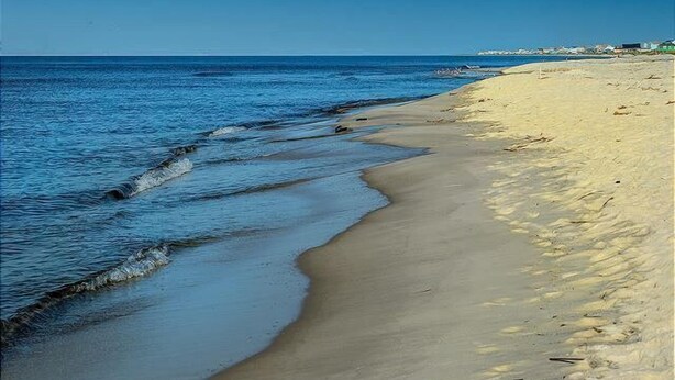 A beach with clear blue water and a sandy shore. - Great Cottage~Perfect Destination for an amazing Vacation!!! (Gulf Shores)