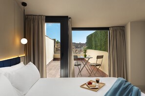 Toetasjesleilighet – city, 1 soverom, terrasse, byutsikt | 1 soverom, skrivebord for bærbar PC og wi-fi (inkludert)