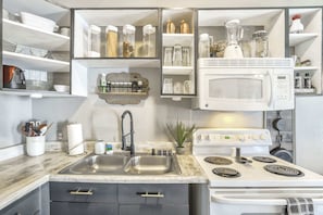 Fridge, microwave, oven, stovetop - Station 130! Cozy Downtown Home w/ Fire Pit (Colorado Springs)