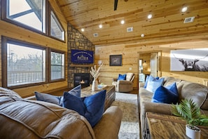 Smart TV, fireplace, video games