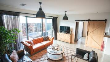 Smart TV, fireplace