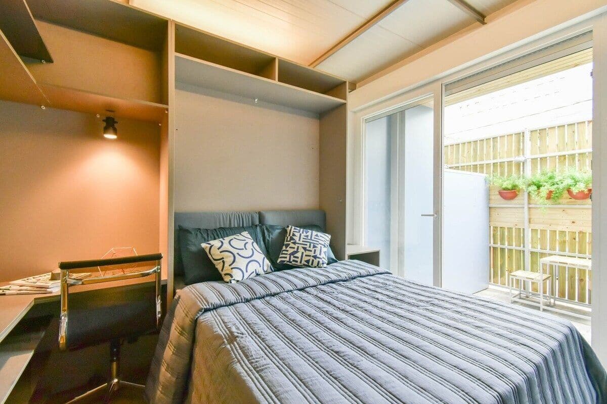 Apartamento básico | 1 quarto, individualmente mobiliados, escrivaninha