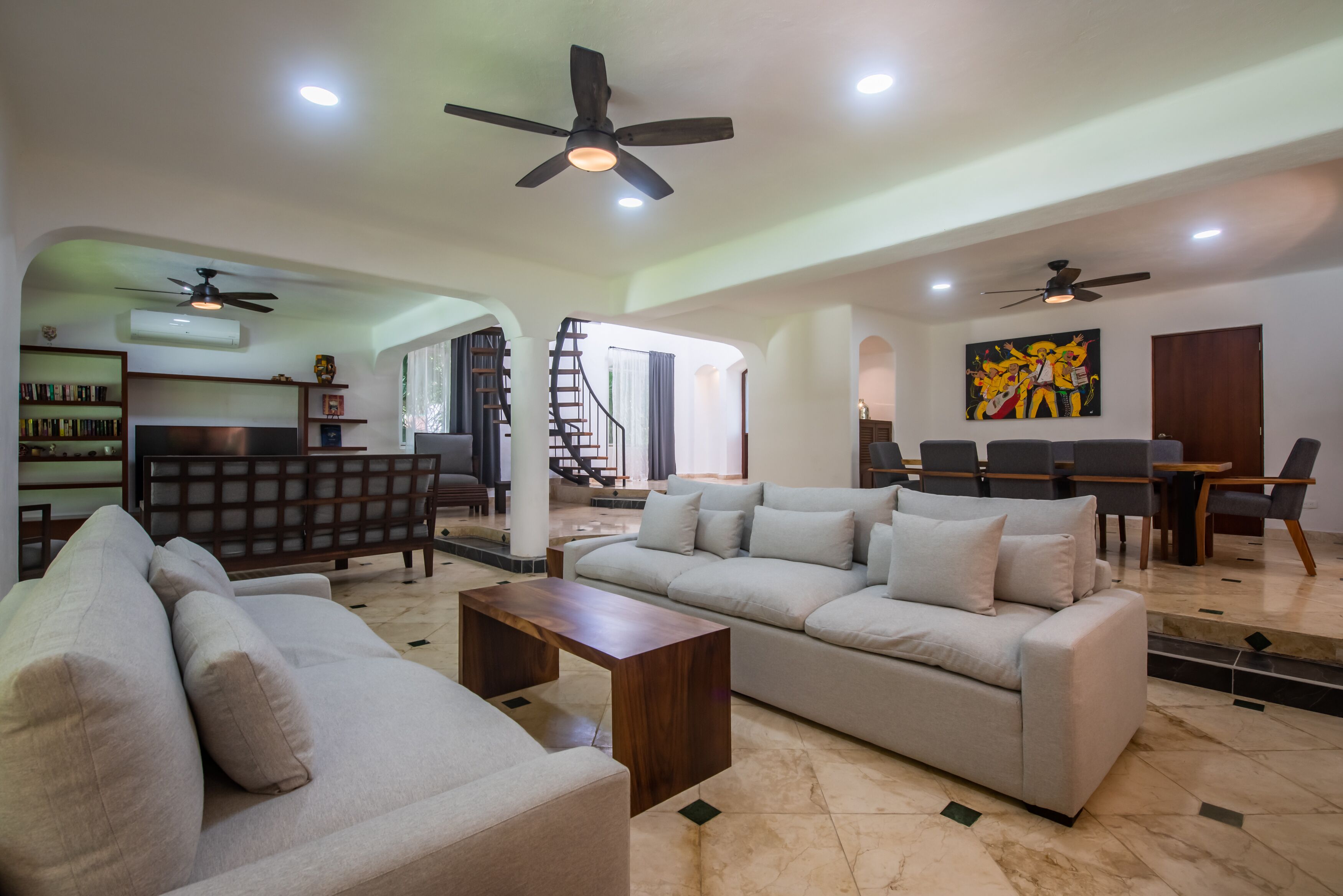 Smart TV, DVD player, books